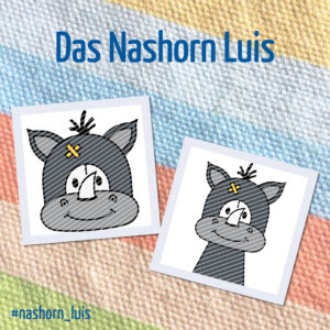 Produktbild Plotterdatei Nashorn Luis