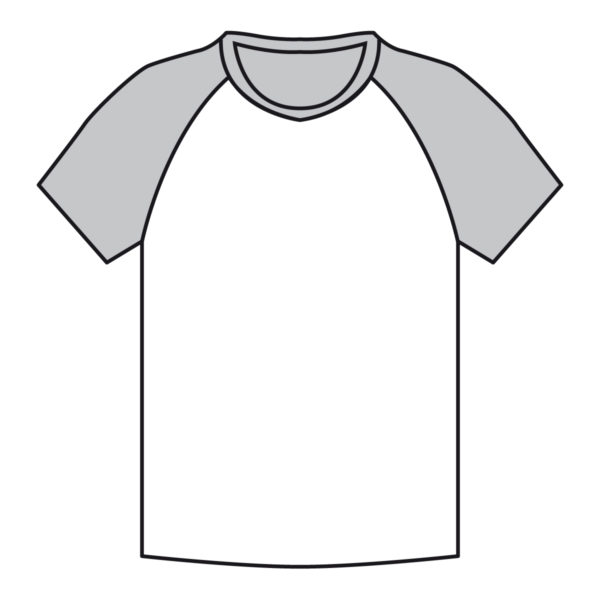 SturKnopf Schaubild zweifarbiges Jersey-T-Shirt
