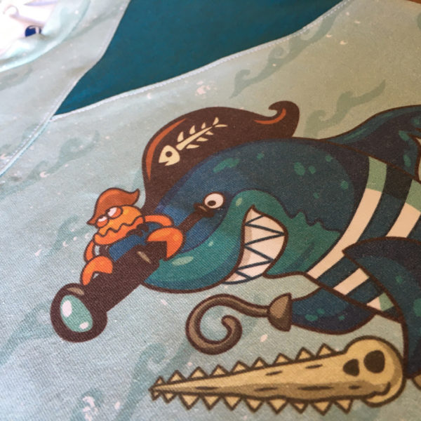 SturKnopf Shirt mit Paneel Hai nah
