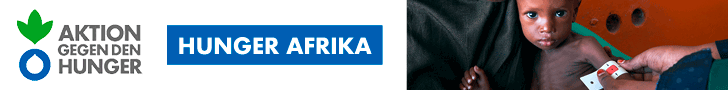 Banner der Aktion gegen den Hunger Thema Afrika